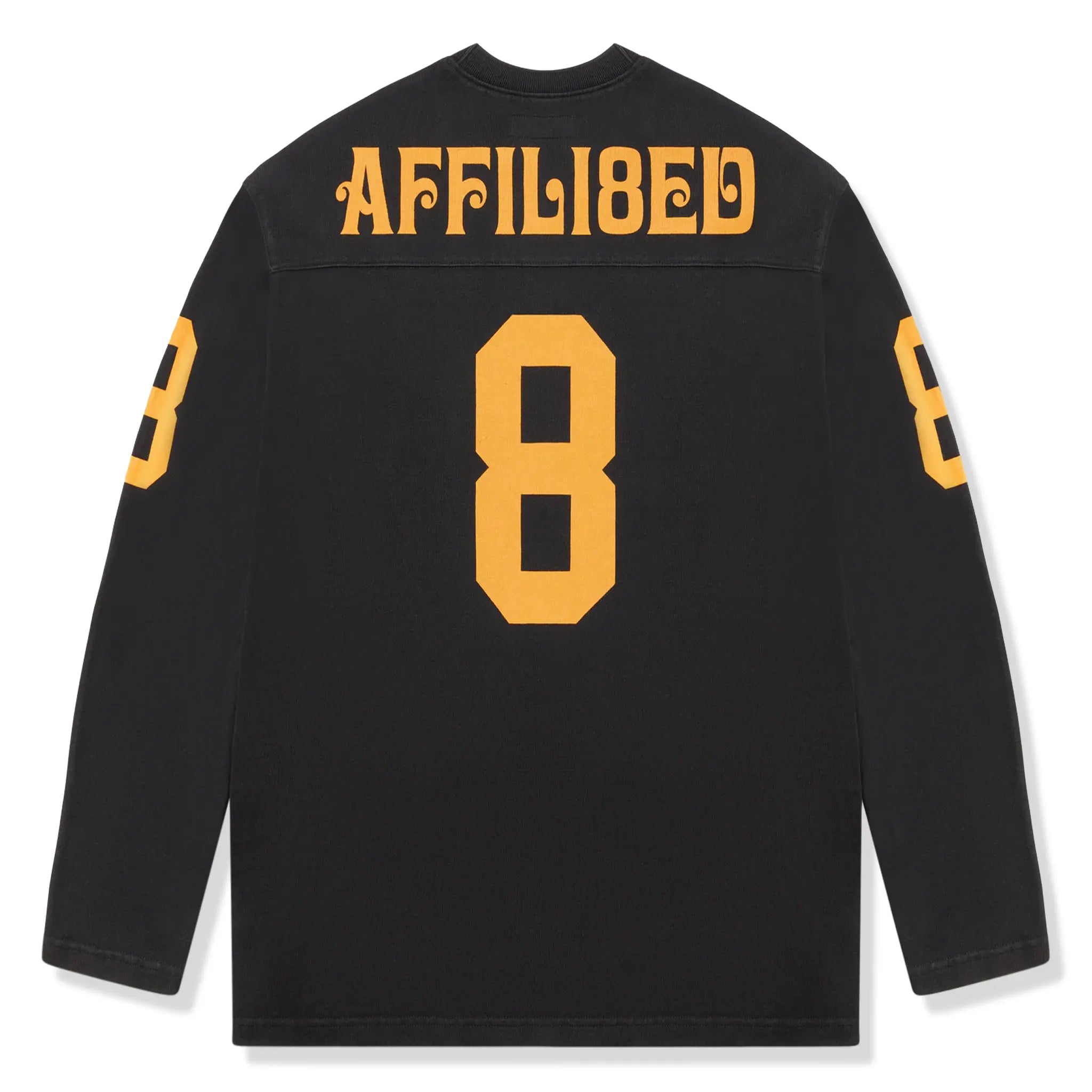 Back View of Supreme Affiliated L/S Black Football Top SS25KN34-BLACK